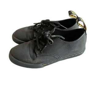 Dr. Doc Martens Kids Unisex 13 Black Santanita J Canvas Shoes Sneakers Lace Up